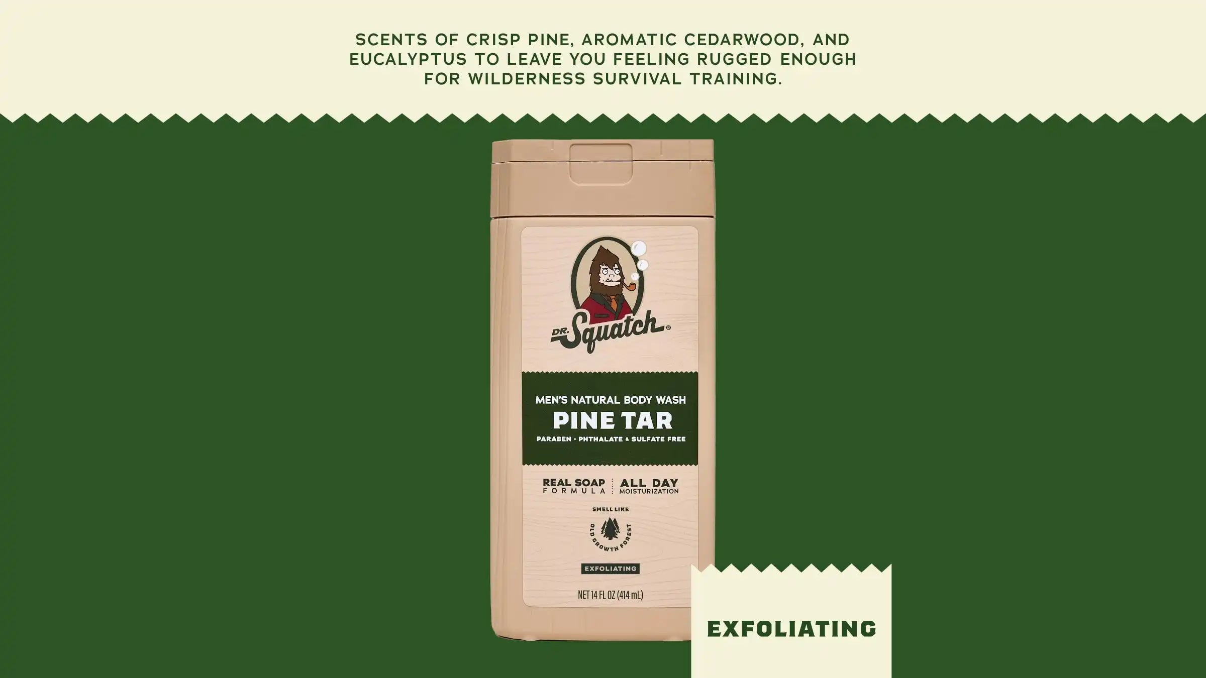 14 oz Pine Tar Exfoliating Body Wash