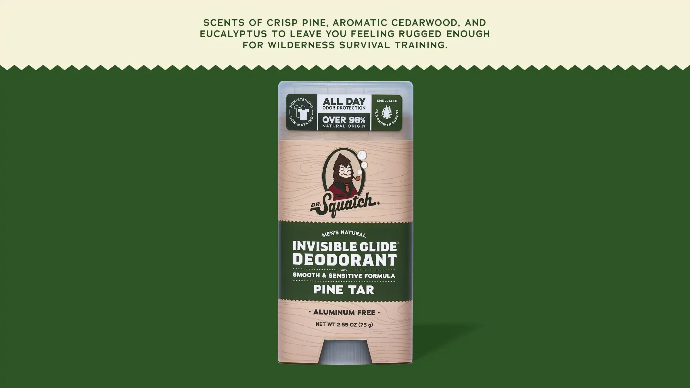 Pine Tar Invisible Glide Deodorant