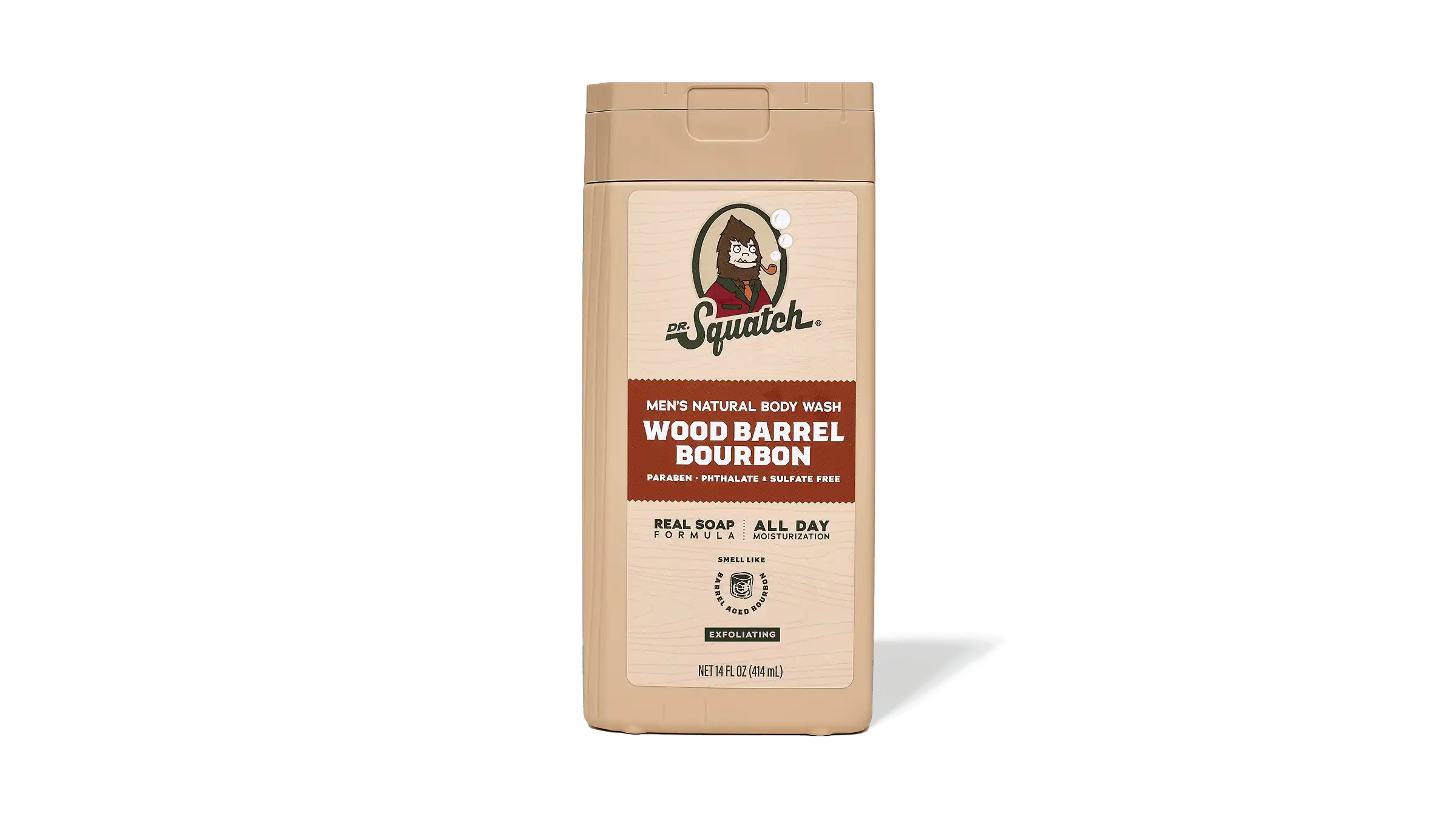 14 oz Wood Barrel Bourbon Exfoliating Body Wash